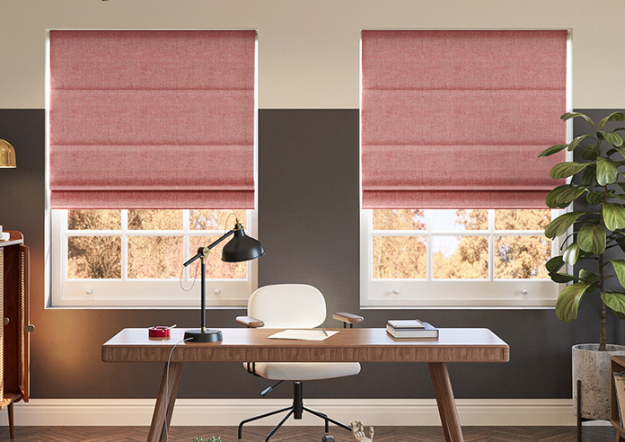 Mirdif, Raspberry - Twist&Fit Roman Blind - Image 3